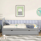 Struttura letto a piattaforma in legno dal design moderno con letto estraibile
