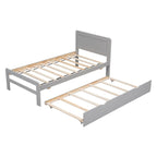 Struttura letto a piattaforma in legno dal design moderno con letto estraibile