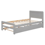 Struttura letto a piattaforma in legno dal design moderno con letto estraibile