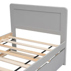Struttura letto a piattaforma in legno dal design moderno con letto estraibile