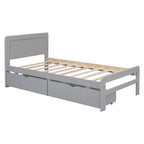 Struttura letto a piattaforma in legno dal design moderno con letto estraibile