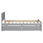 Struttura letto a piattaforma in legno dal design moderno con letto estraibile