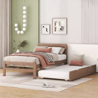 Struttura letto a piattaforma in legno dal design moderno con letto estraibile