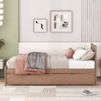 Struttura letto a piattaforma in legno dal design moderno con letto estraibile