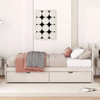 Struttura letto a piattaforma in legno dal design moderno con letto estraibile
