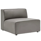 Divano componibile in pelle vegana 3 posti | A L | Chaise longue reversibile | Salotto moderno