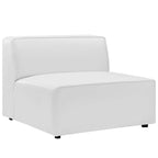 Divano componibile in pelle vegana 3 posti | A L | Chaise longue reversibile | Salotto moderno