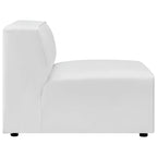 Divano componibile in pelle vegana 3 posti | A L | Chaise longue reversibile | Salotto moderno