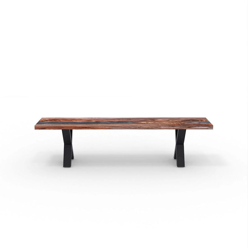 Panca in lastra di legno massello | Bordo naturale | 178 cm L x 35,5 cm L x 45,7 cm H | Panca rustica da ingresso