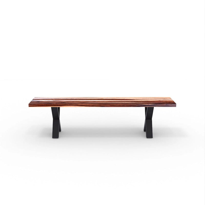 Panca in lastra di legno massello | Bordo naturale | 178 cm L x 35,5 cm L x 45,7 cm H | Panca rustica da ingresso