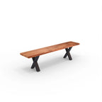 Panca in lastra di legno massello | Bordo naturale | 178 cm L x 35,5 cm L x 45,7 cm H | Panca rustica da ingresso