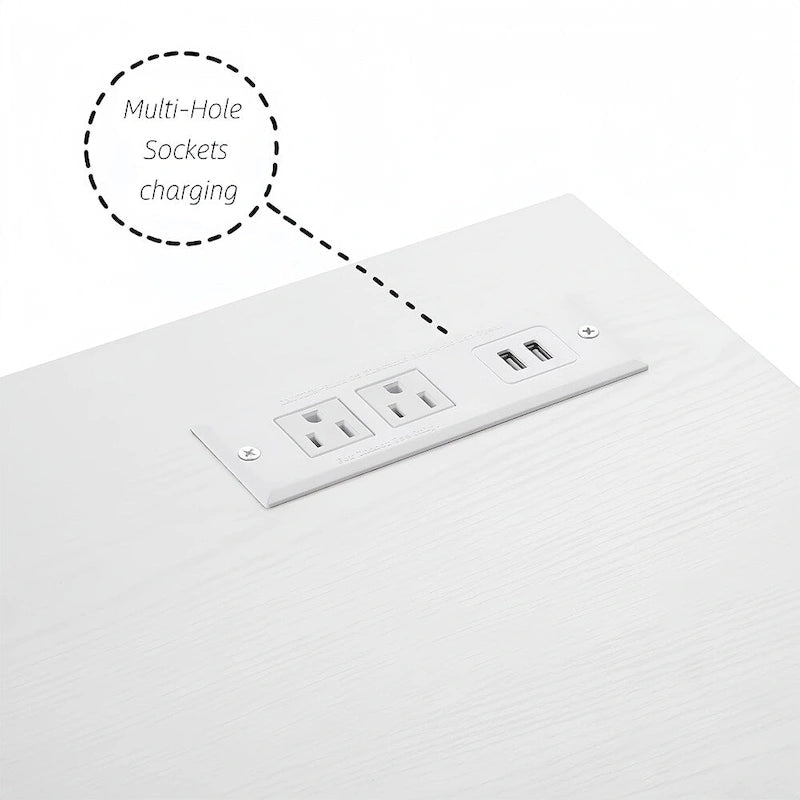 Mobile porta TV da 58" con camino da 18", luci a LED, presa USB - 58"L*15.5"P*24.4"H