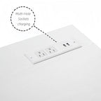 Mobile porta TV da 58" con camino da 18", luci a LED, presa USB - 58"L*15.5"P*24.4"H