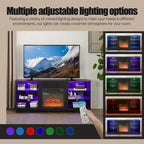 Mobile porta TV da 58" con camino da 18", luci a LED, presa USB - 58"L*15.5"P*24.4"H