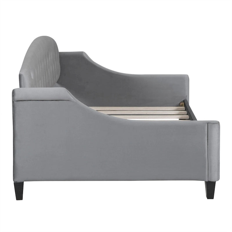 Letto a giorno matrimoniale moderno di lusso capitonné con bottoni, design multifunzionale, non richiede rete a molle