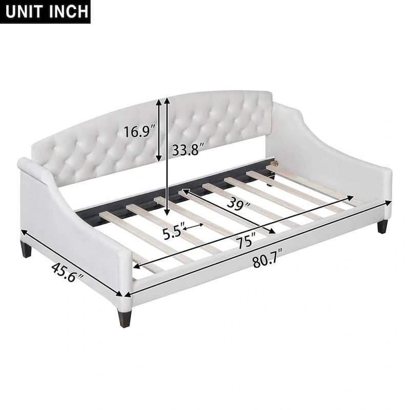 Letto a giorno matrimoniale moderno di lusso capitonné con bottoni, design multifunzionale, non richiede rete a molle