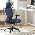 Sedia da Ufficio Ergonomica in Rete | Poggiatesta e Supporto Lombare Regolabili | Girevole a 360° | 100 kg