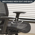 Sedia da Ufficio Ergonomica in Rete | Poggiatesta e Supporto Lombare Regolabili | Girevole a 360° | 100 kg