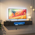 Mobile TV Galleggiante a Parete con 20 Luci LED Colorate per TV da 55 60 65 Pollici