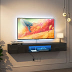 Mobile TV Galleggiante a Parete con 20 Luci LED Colorate per TV da 55 60 65 Pollici