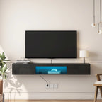 Mobile TV Galleggiante a Parete con 20 Luci LED Colorate per TV da 55 60 65 Pollici