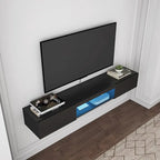 Mobile TV Galleggiante a Parete con 20 Luci LED Colorate per TV da 55 60 65 Pollici