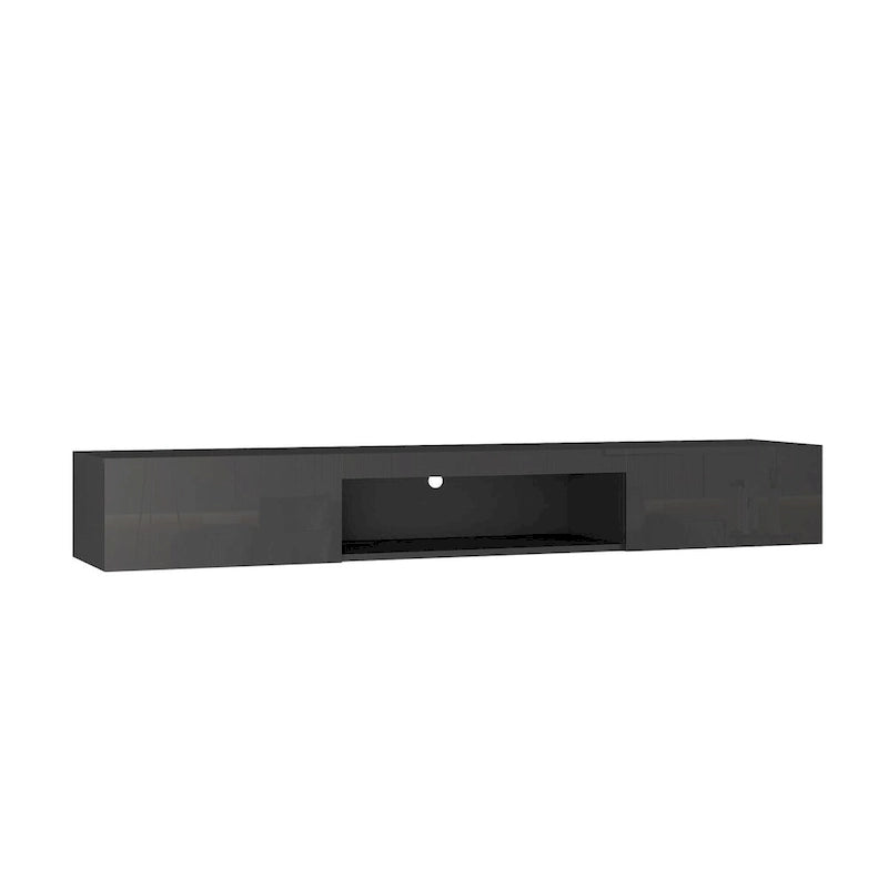 Mobile TV Galleggiante a Parete con 20 Luci LED Colorate per TV da 55 60 65 Pollici