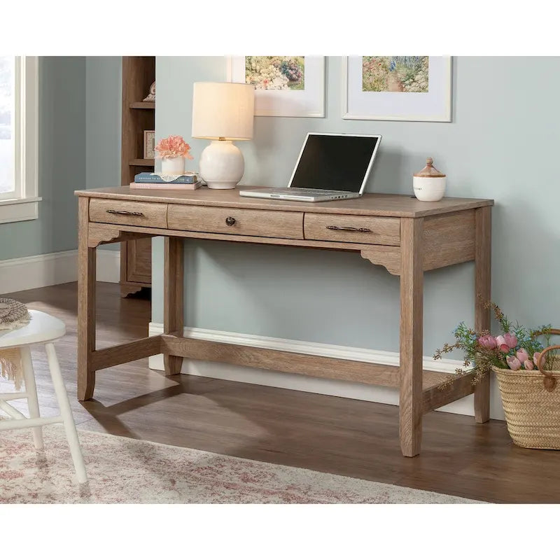 Scrivania in stile rustico da 137 cm | Legno massello | Scrivania per ufficio in stile fattoria