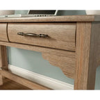Scrivania in stile rustico da 137 cm | Legno massello | Scrivania per ufficio in stile fattoria