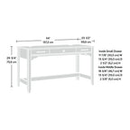 Scrivania in stile rustico da 137 cm | Legno massello | Scrivania per ufficio in stile fattoria