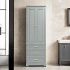 Mobile Contenitore Alto con Tre Cassetti per Bagno/Ufficio