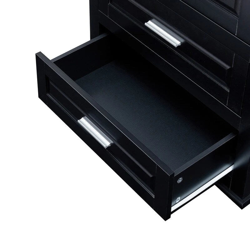 Mobile Contenitore Alto con Tre Cassetti per Bagno/Ufficio