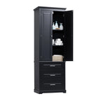 Mobile Contenitore Alto con Tre Cassetti per Bagno/Ufficio