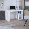 Scrivania da Computer da 119 cm con Ripiani Portaoggetti | Postazione di Lavoro Moderna per Ufficio Domestico | Design Salvaspazio