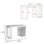 Scrivania da Computer da 119 cm con Ripiani Portaoggetti | Postazione di Lavoro Moderna per Ufficio Domestico | Design Salvaspazio