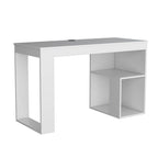 Scrivania da Computer da 119 cm con Ripiani Portaoggetti | Postazione di Lavoro Moderna per Ufficio Domestico | Design Salvaspazio