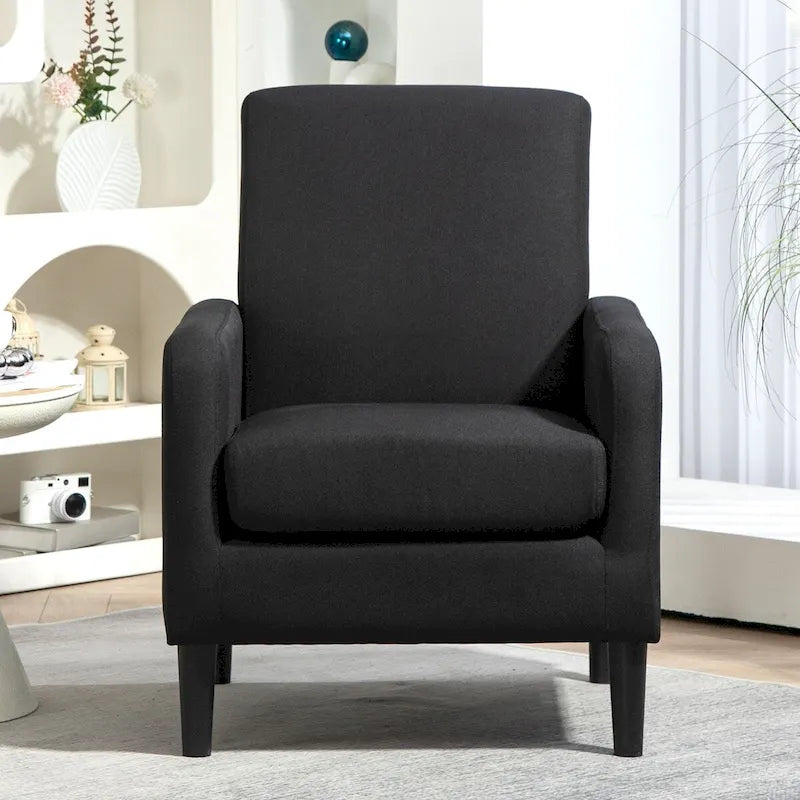Poltrona minimalista ed elegante | Struttura in legno massello | Cuscino morbido in spugna | Sedia d'accento moderna