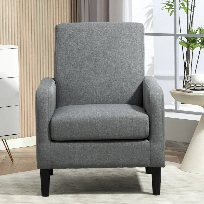 Poltrona minimalista ed elegante | Struttura in legno massello | Cuscino morbido in spugna | Sedia d'accento moderna