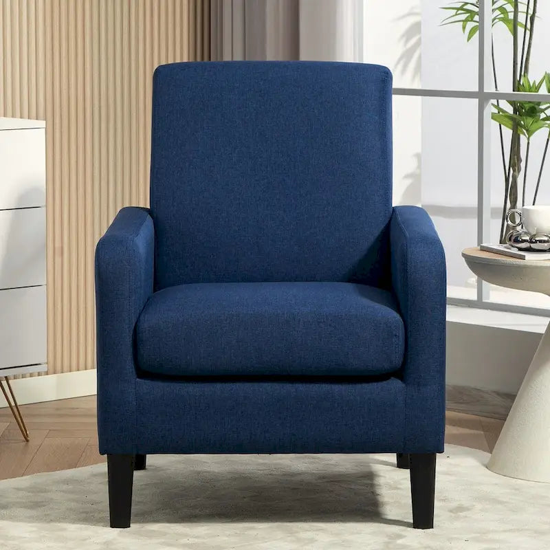 Poltrona minimalista ed elegante | Struttura in legno massello | Cuscino morbido in spugna | Sedia d'accento moderna