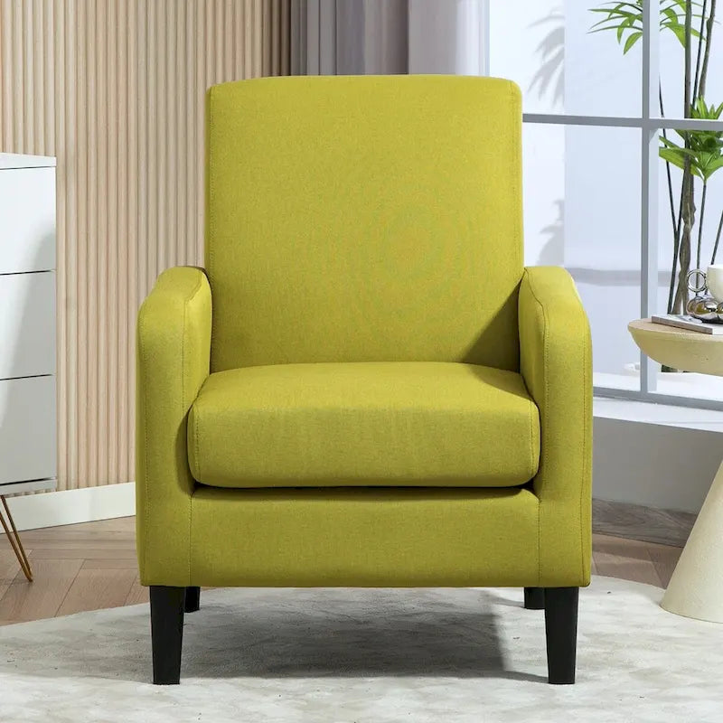 Poltrona minimalista ed elegante | Struttura in legno massello | Cuscino morbido in spugna | Sedia d'accento moderna