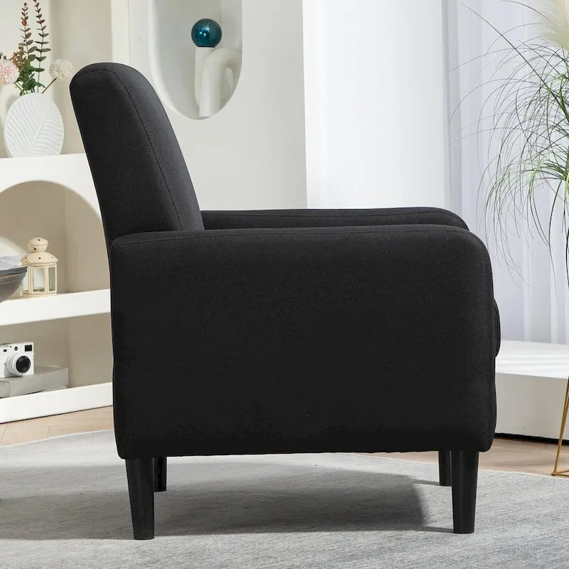 Poltrona minimalista ed elegante | Struttura in legno massello | Cuscino morbido in spugna | Sedia d'accento moderna
