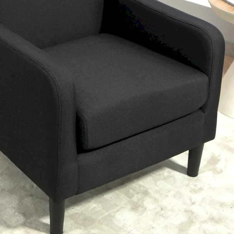 Poltrona minimalista ed elegante | Struttura in legno massello | Cuscino morbido in spugna | Sedia d'accento moderna