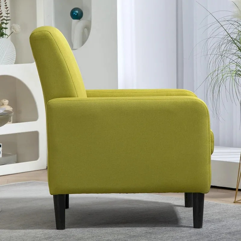 Poltrona minimalista ed elegante | Struttura in legno massello | Cuscino morbido in spugna | Sedia d'accento moderna