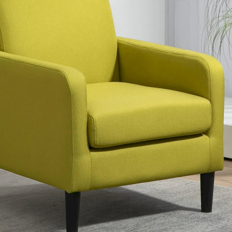 Poltrona minimalista ed elegante | Struttura in legno massello | Cuscino morbido in spugna | Sedia d'accento moderna