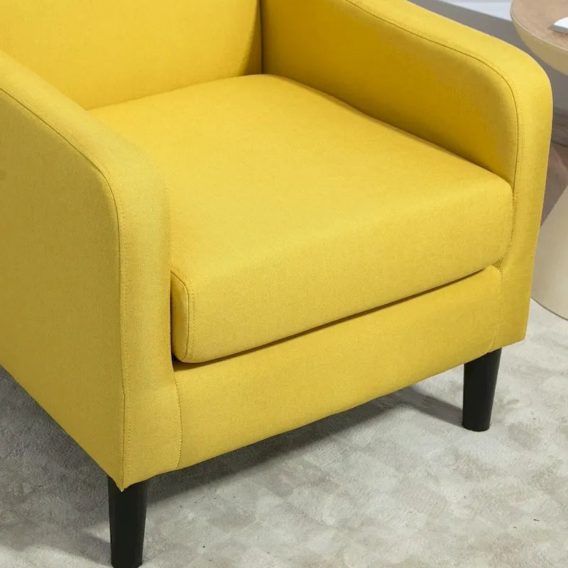 Poltrona minimalista ed elegante | Struttura in legno massello | Cuscino morbido in spugna | Sedia d'accento moderna