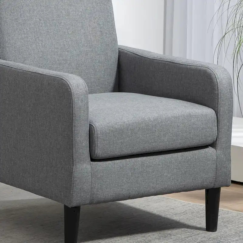 Poltrona minimalista ed elegante | Struttura in legno massello | Cuscino morbido in spugna | Sedia d'accento moderna