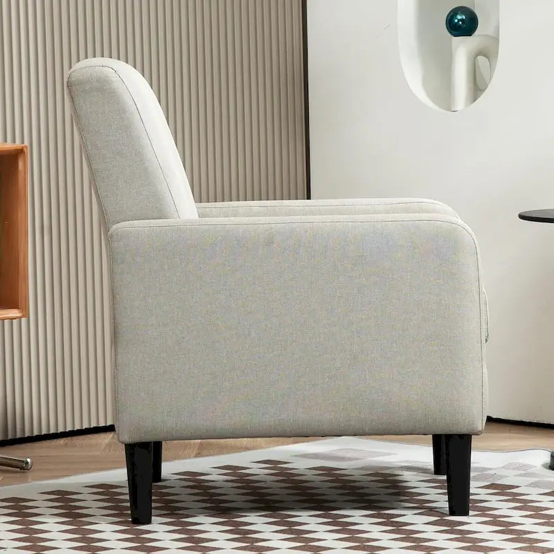 Poltrona minimalista ed elegante | Struttura in legno massello | Cuscino morbido in spugna | Sedia d'accento moderna