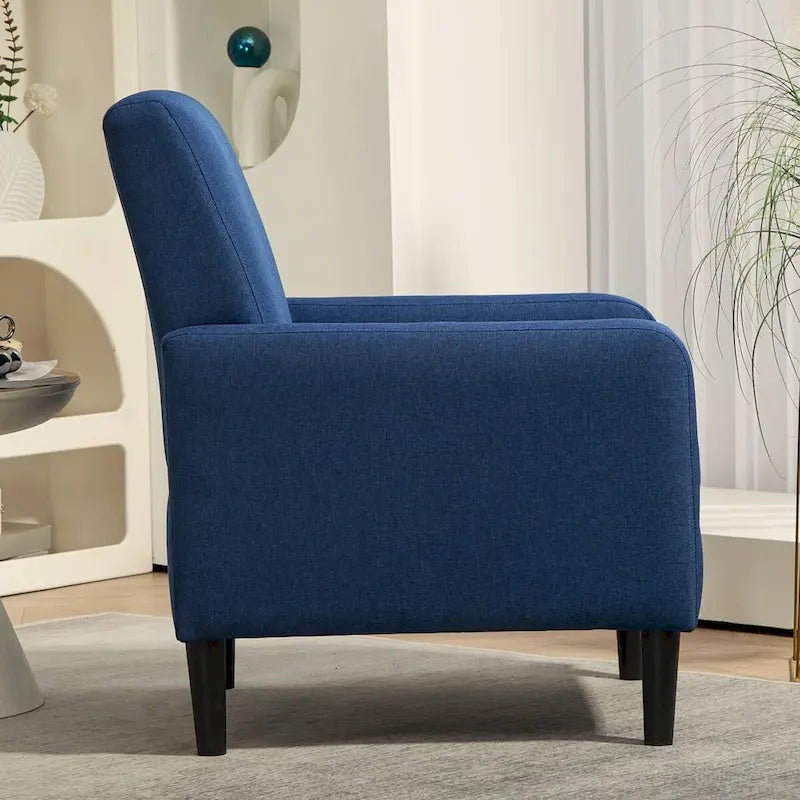 Poltrona minimalista ed elegante | Struttura in legno massello | Cuscino morbido in spugna | Sedia d'accento moderna