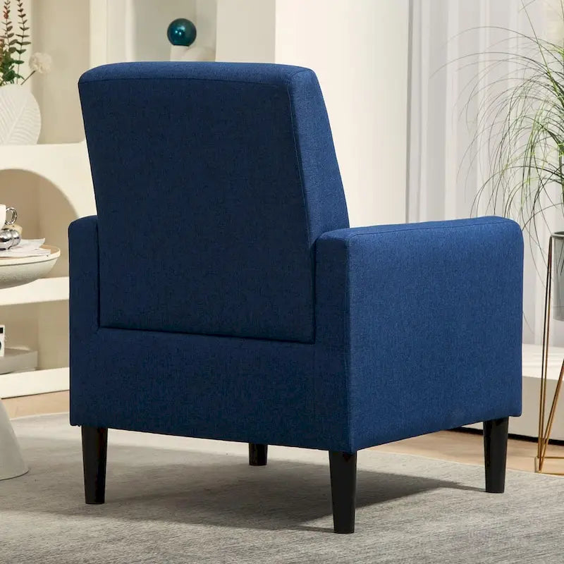 Poltrona minimalista ed elegante | Struttura in legno massello | Cuscino morbido in spugna | Sedia d'accento moderna