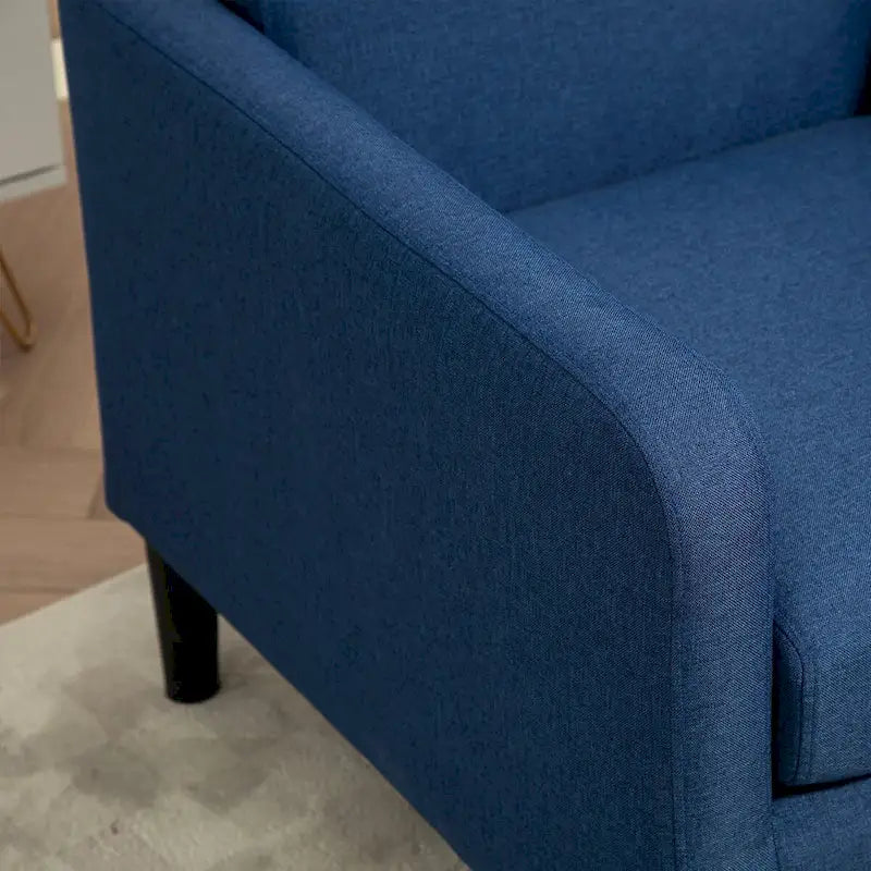 Poltrona minimalista ed elegante | Struttura in legno massello | Cuscino morbido in spugna | Sedia d'accento moderna